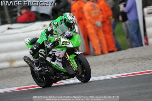 2010-05-08 Monza 1286 La Roggia - Superbike - Qualifyng Practice - Matteo Baiocco - Kawasaki ZX 10R